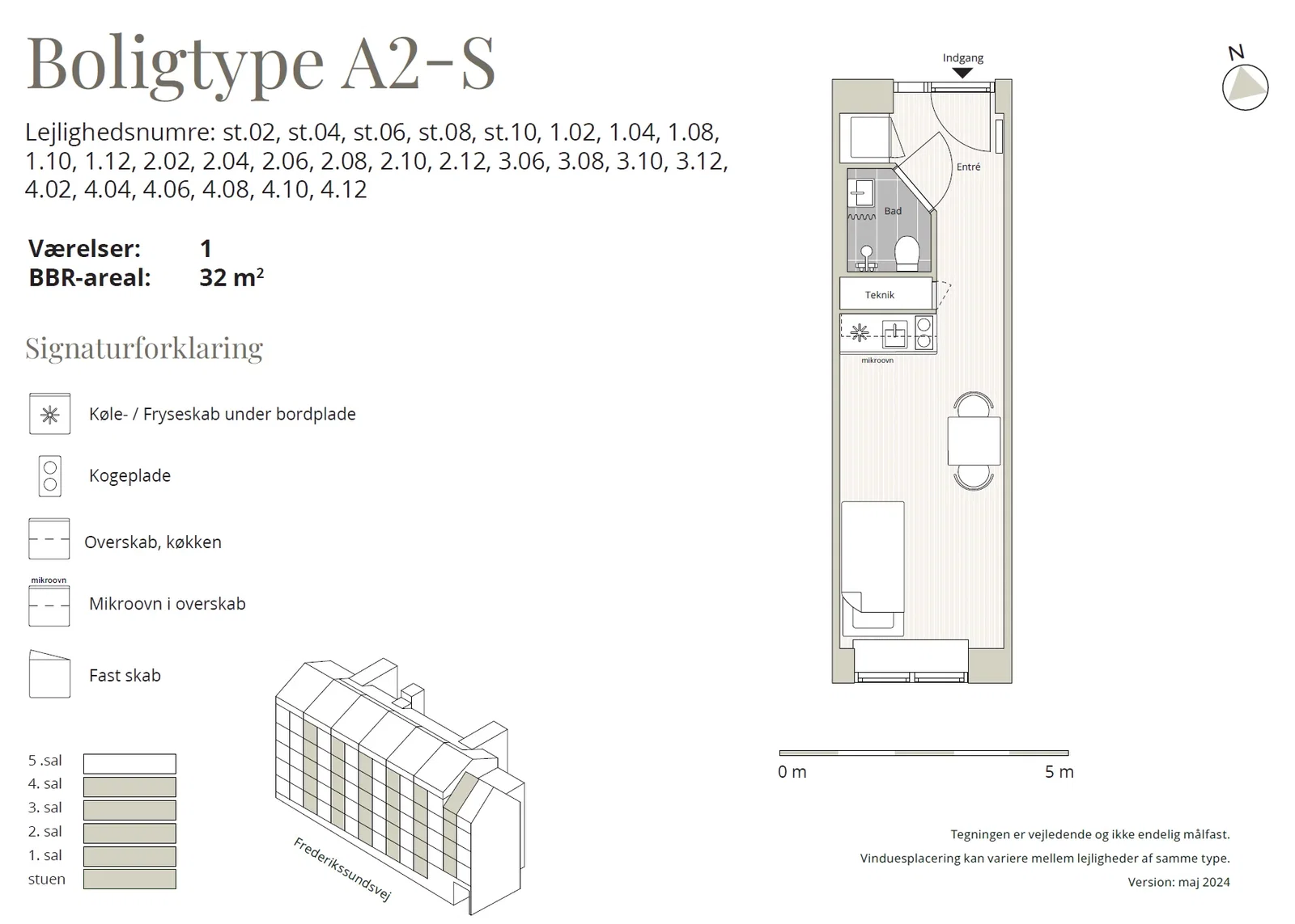 Visual presentation of the listing