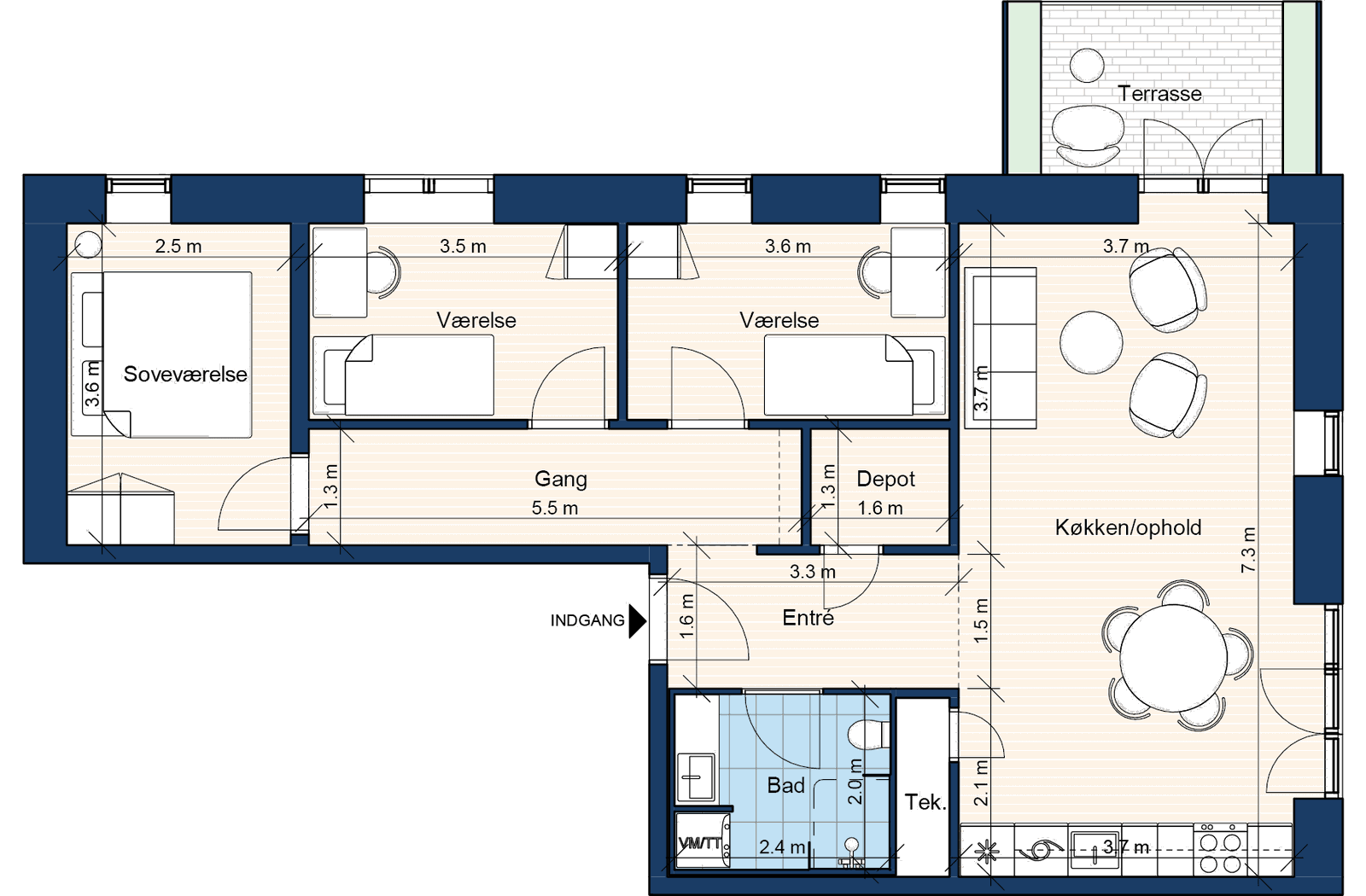 Visual presentation of the listing