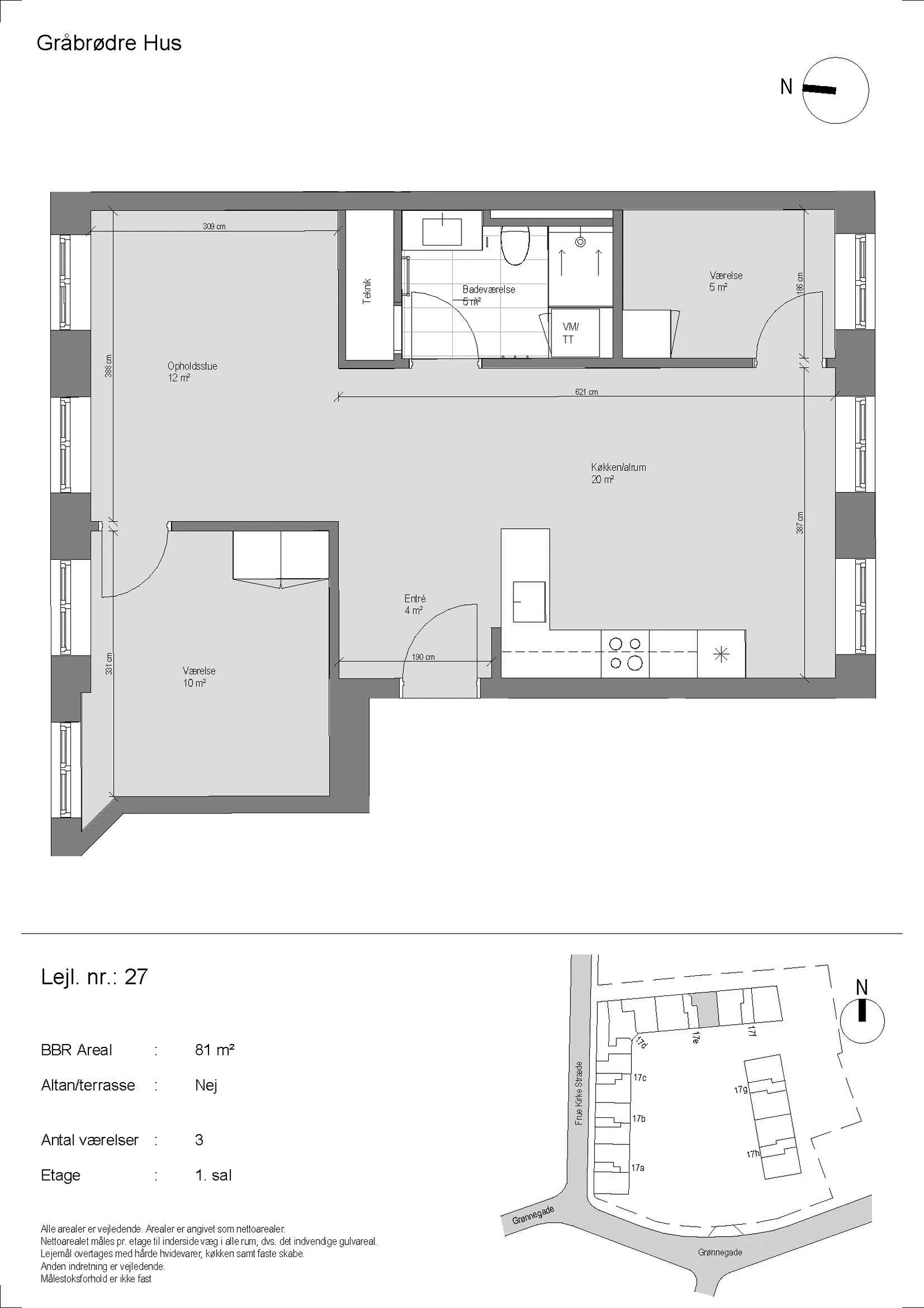 Visual presentation of the listing