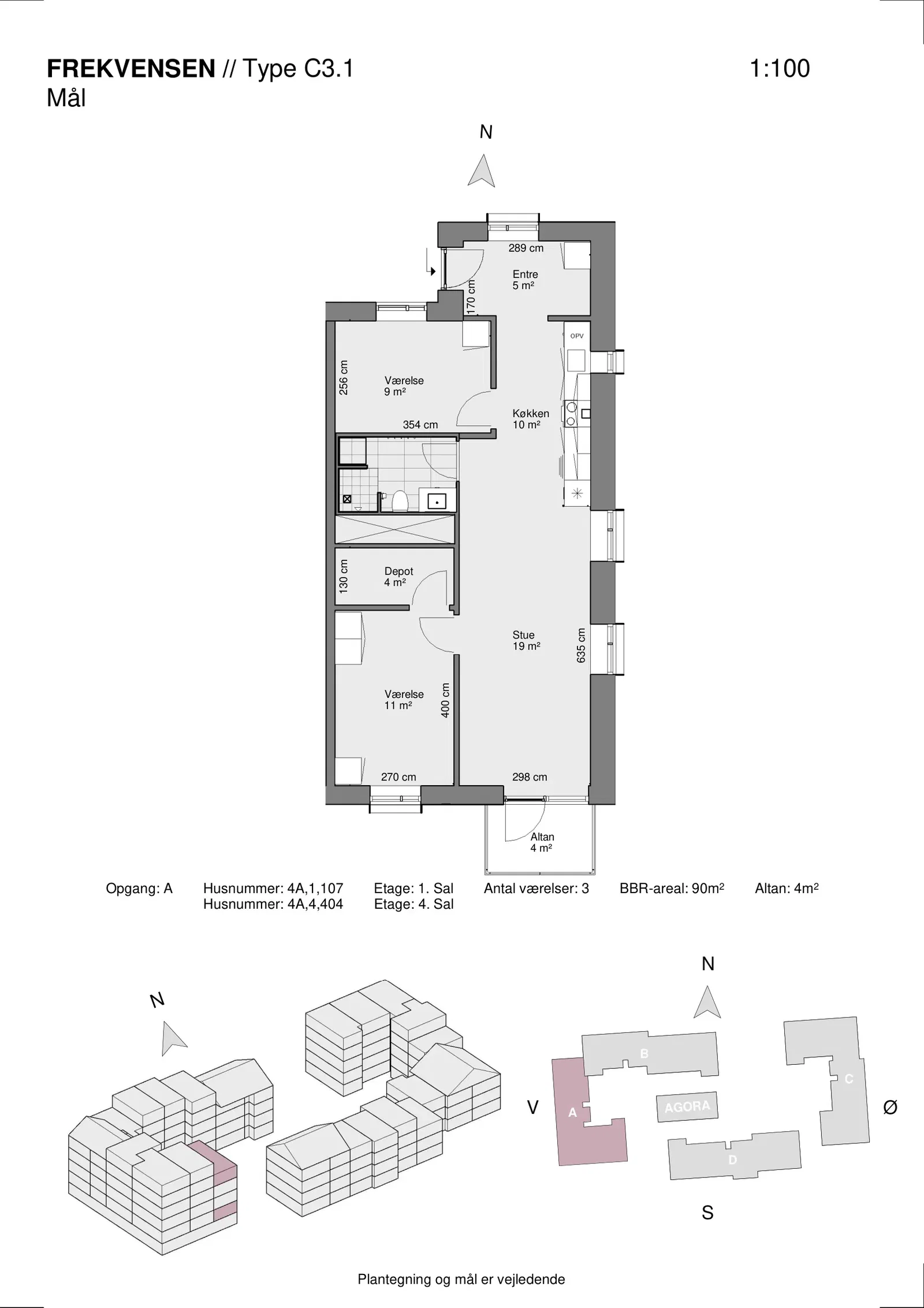 Visual presentation of the listing