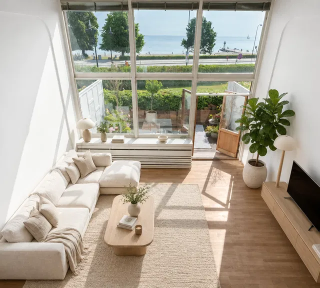 apartment Townhouse ved Øresund med unik arkitektur og havudsigt