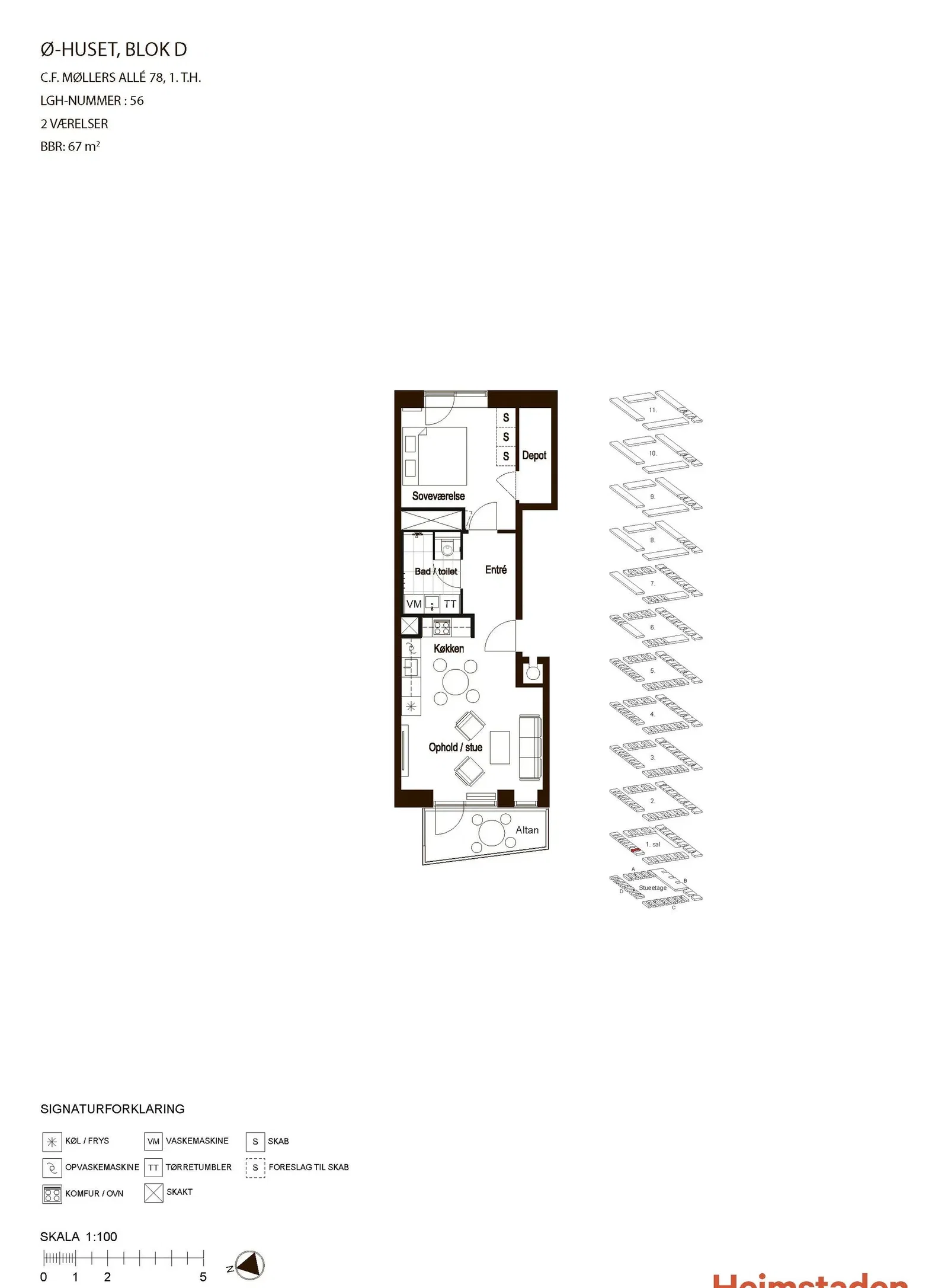 Visual presentation of the listing