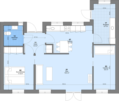 Public housing unit of 87 m² - Mejlskovvej, Bogense - 2