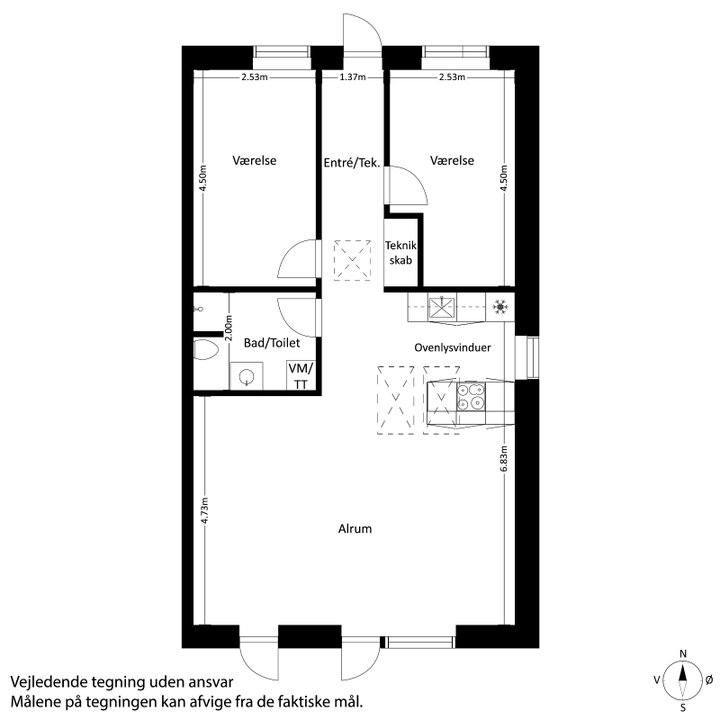 3-værelses rækkehus med terrasse - Hanebakken, Frederiksværk - 0