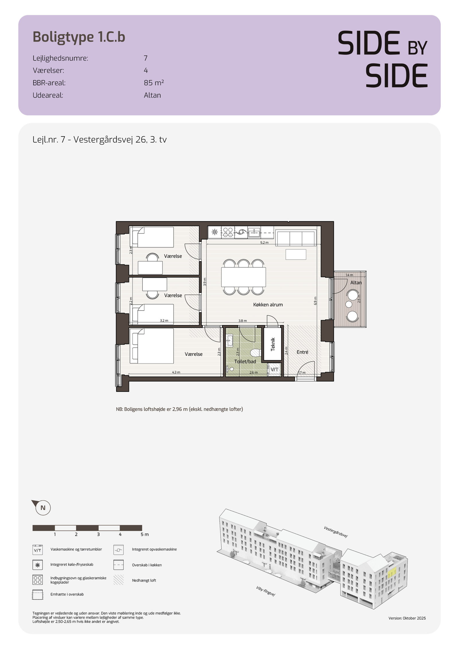 Visual presentation of the listing