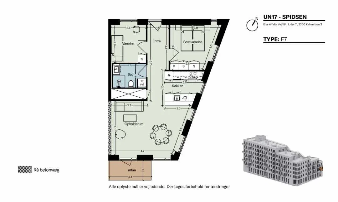 Visual presentation of the listing