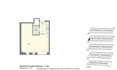 Studio med albuerum og byens puls tæt på - Siljangade, København S - 1
