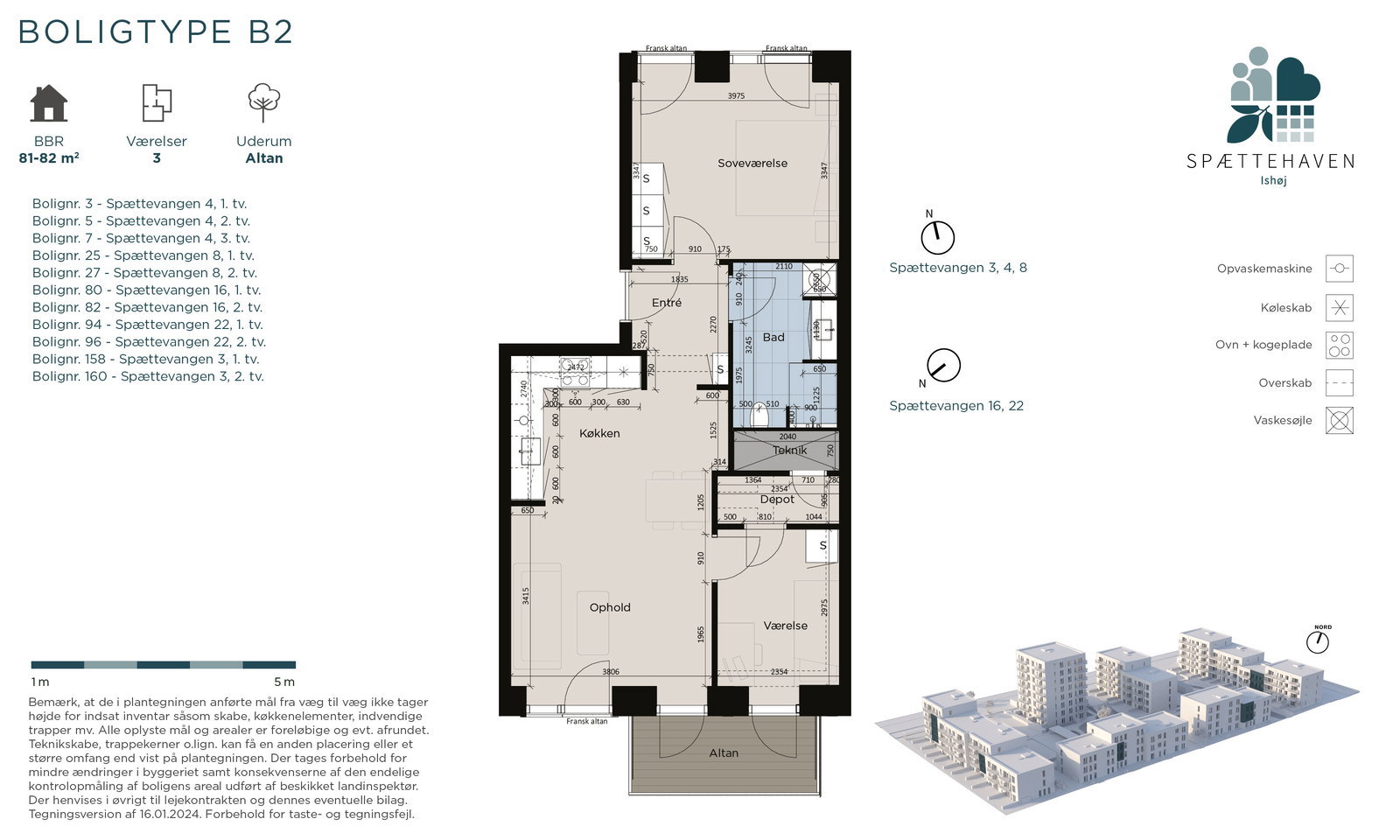 Visual presentation of the listing