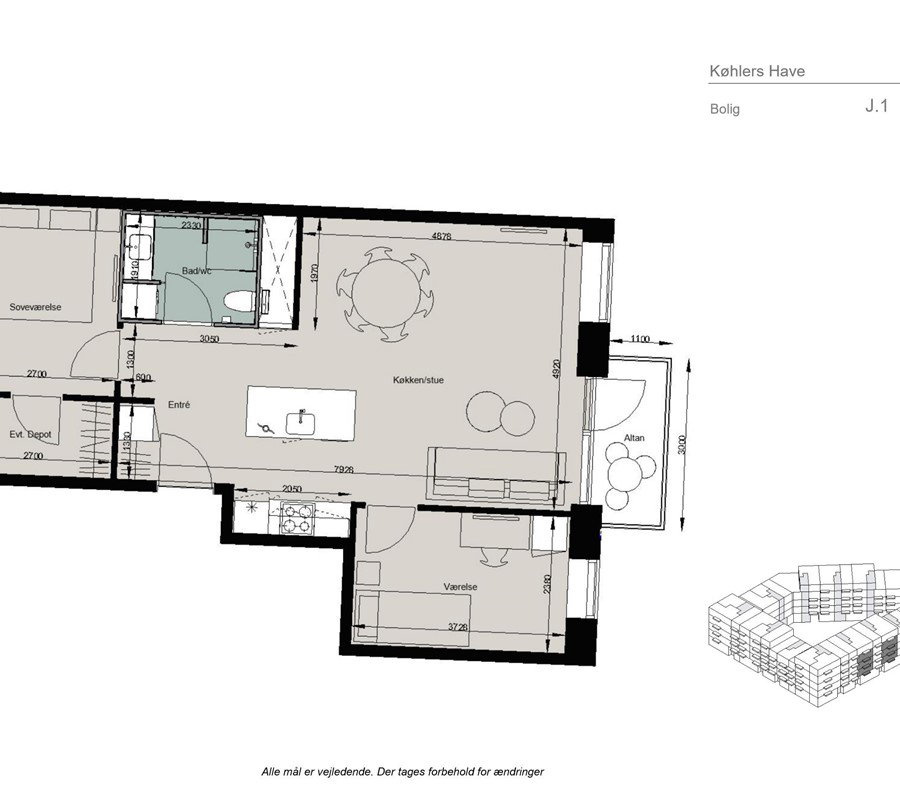Visual presentation of the listing