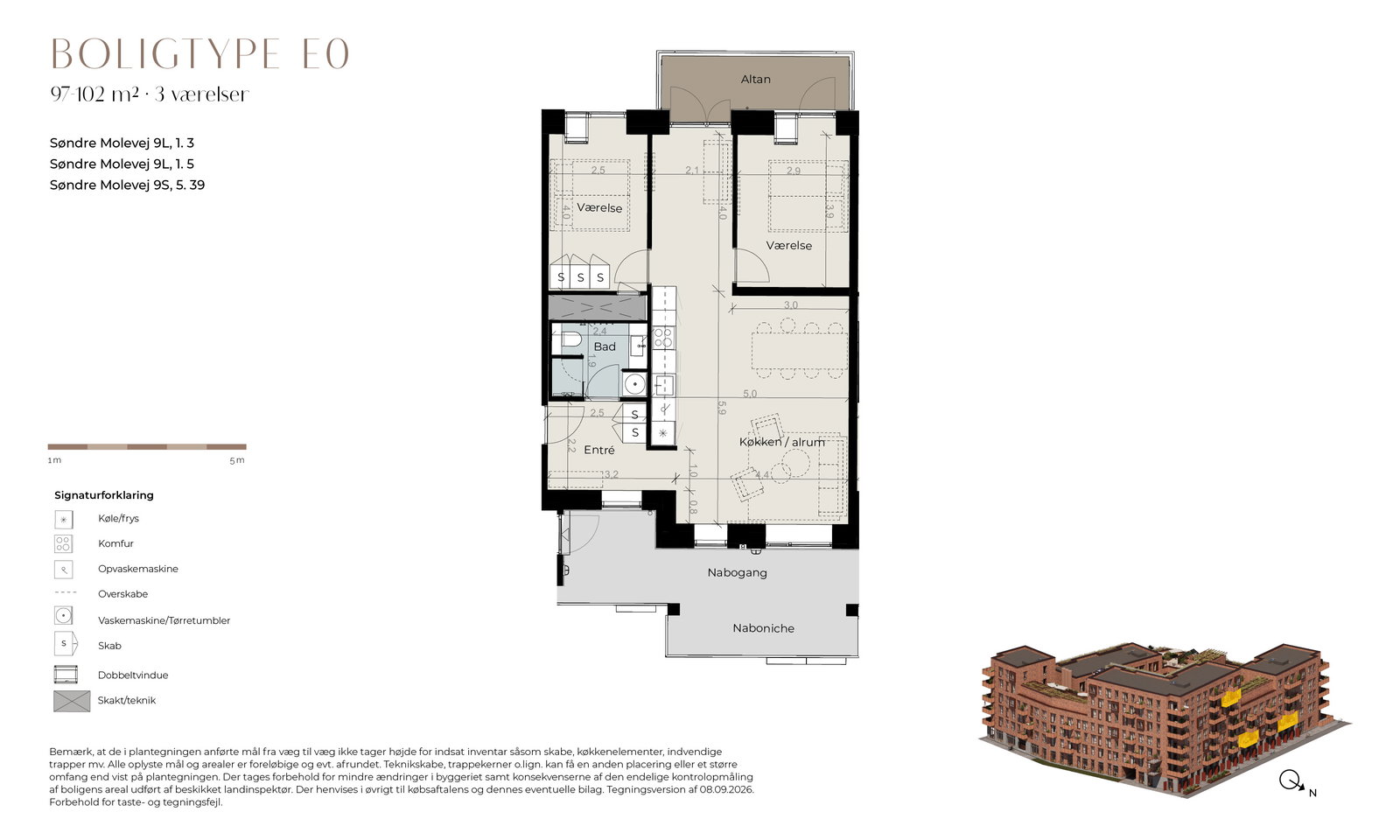 Visual presentation of the listing