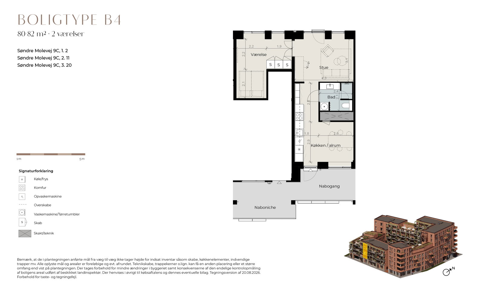 Visual presentation of the listing