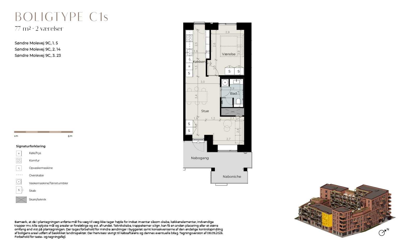 Visual presentation of the listing