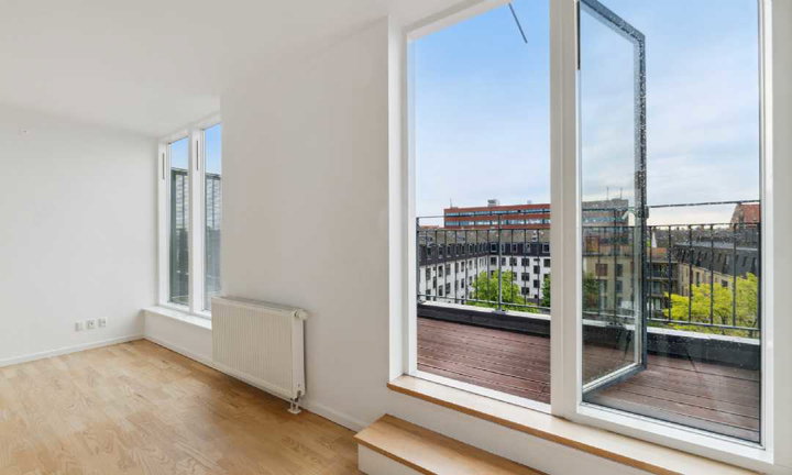 Skøn 1-værelses bolig med stor privat tagterrasse! - Svanevej, København NV - 0