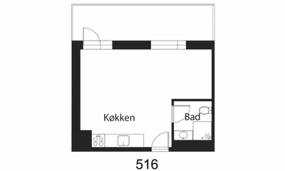 Skøn 1-værelses bolig med stor privat tagterrasse! - Svanevej, København NV - 1
