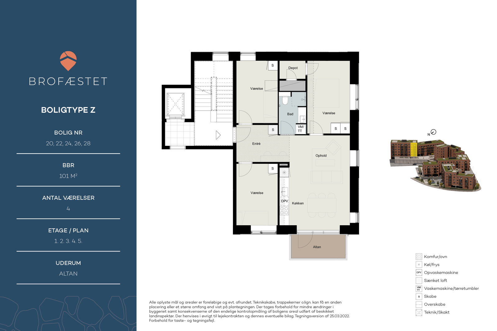 Visual presentation of the listing