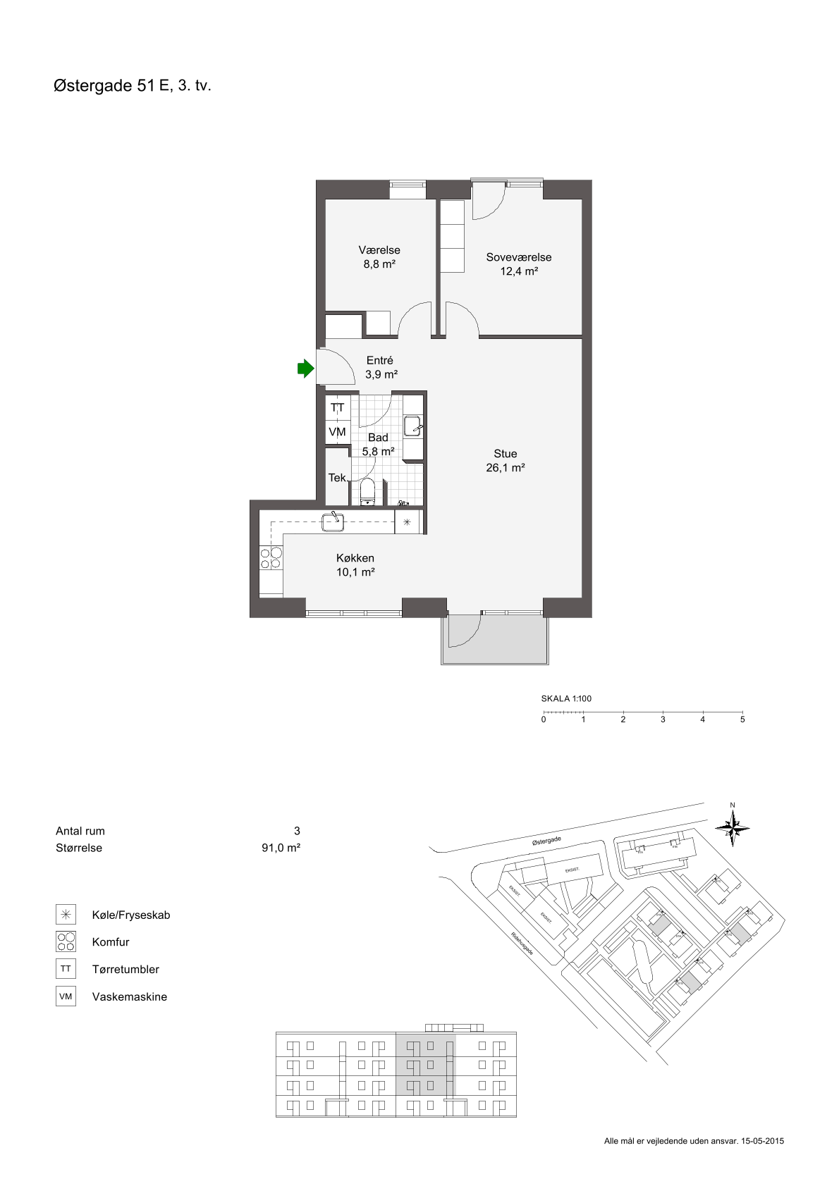 Visual presentation of the listing