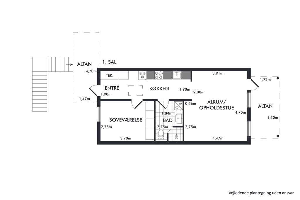 Visual presentation of the listing