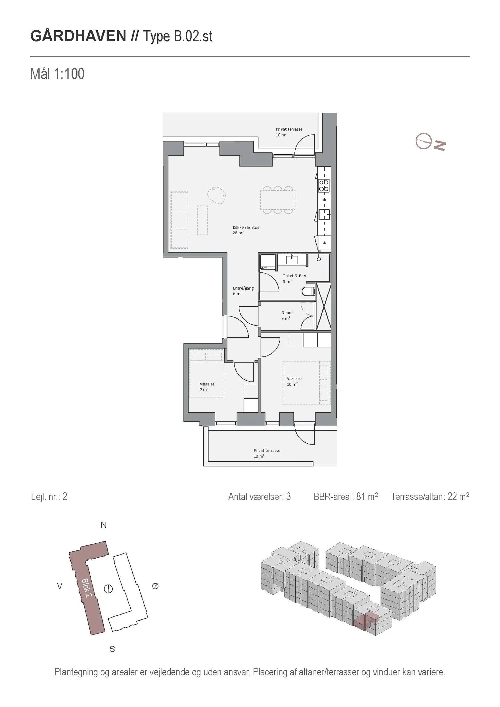 Visual presentation of the listing