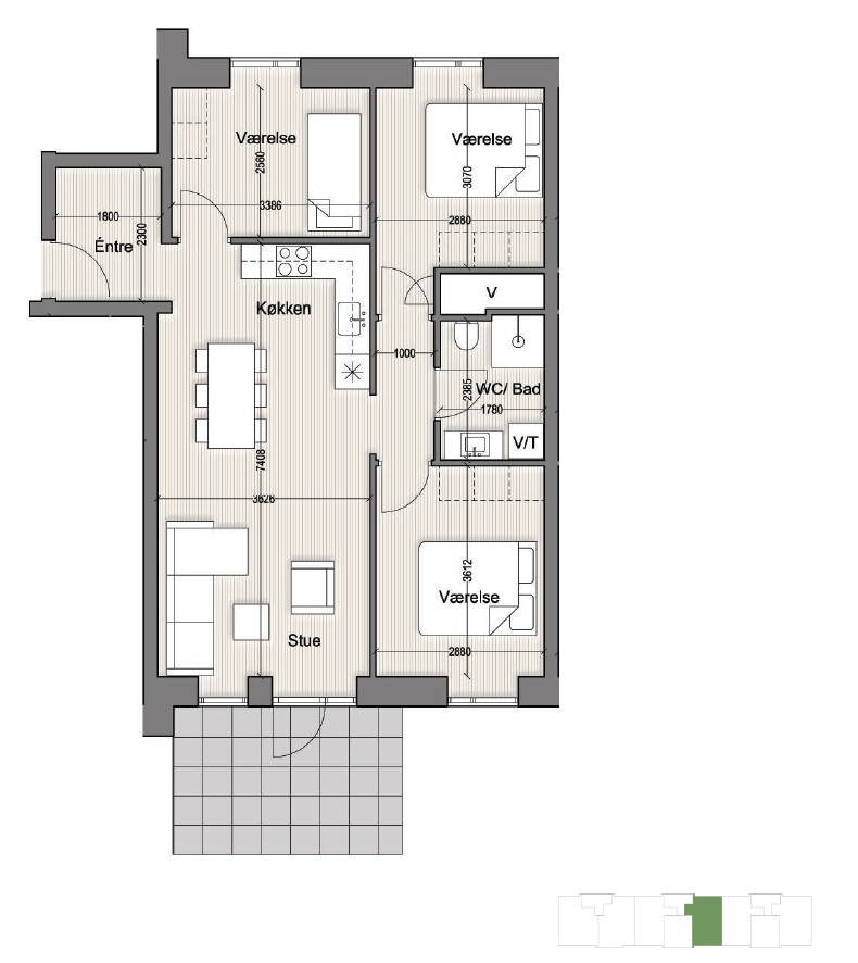 Visual presentation of the listing