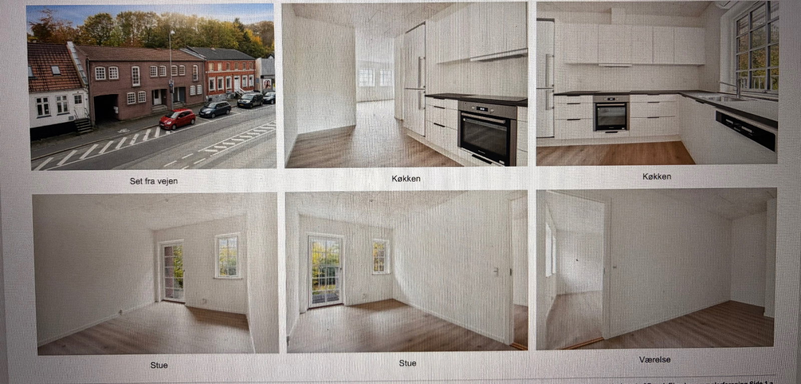Visual presentation of the listing