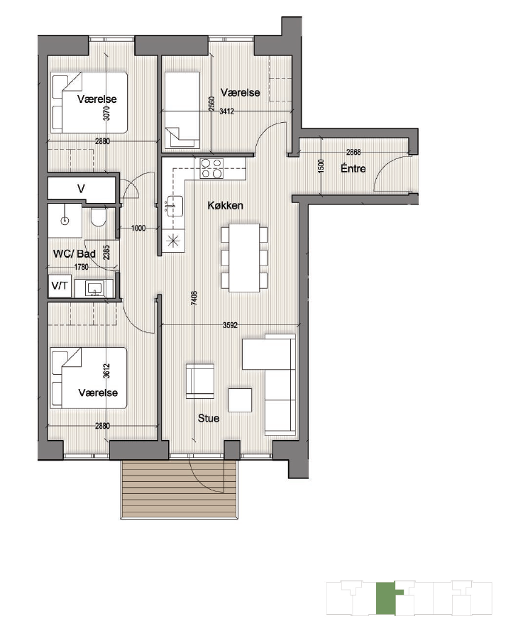 Visual presentation of the listing