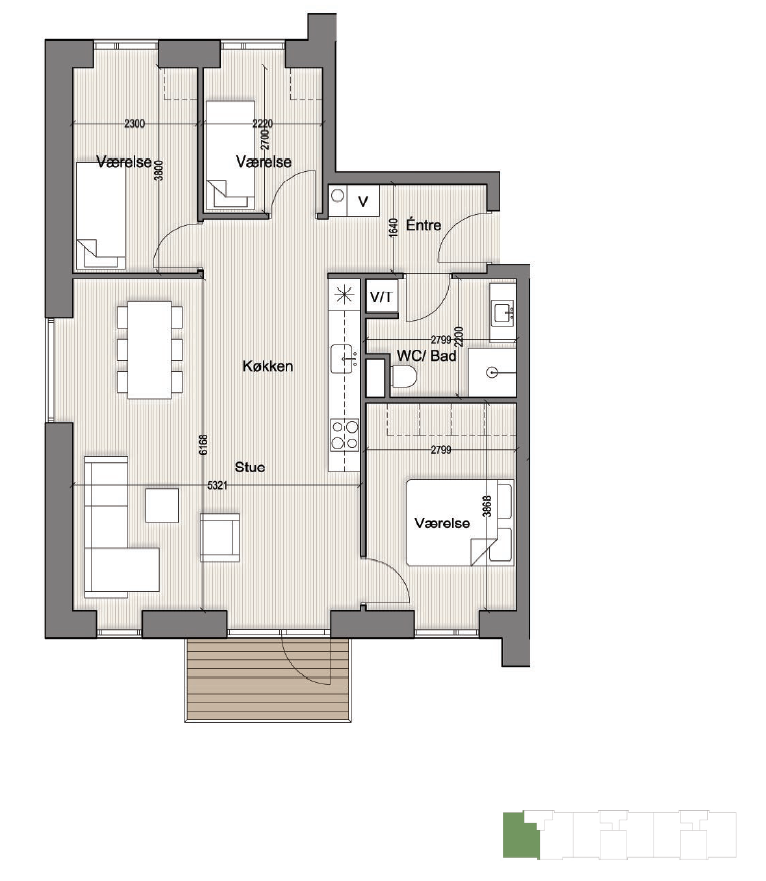Visual presentation of the listing