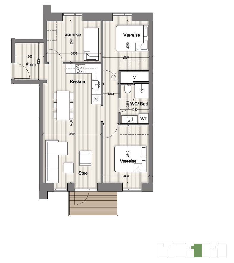 Visual presentation of the listing