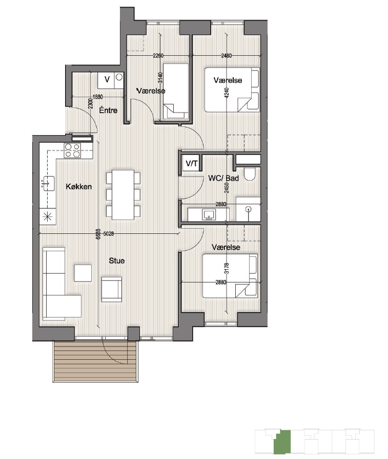 Visual presentation of the listing
