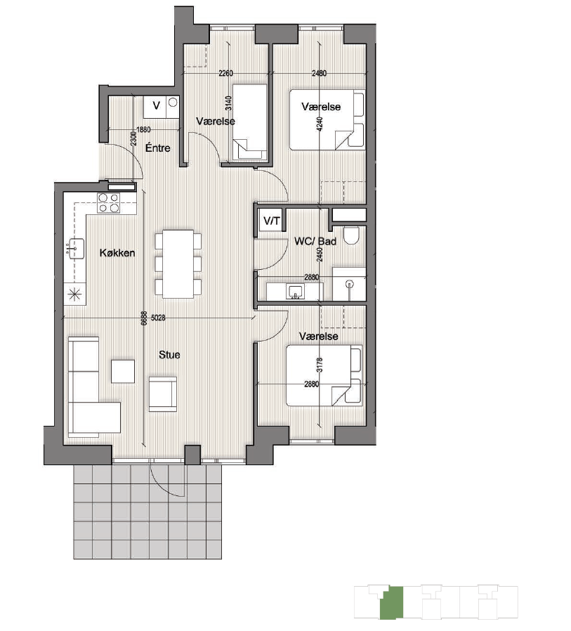Visual presentation of the listing