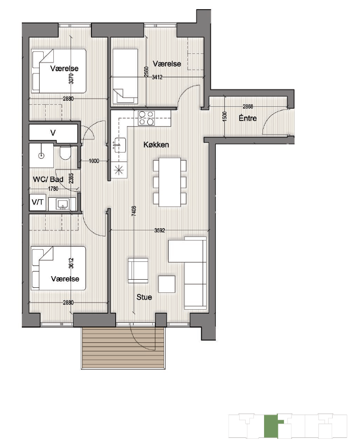 Visual presentation of the listing