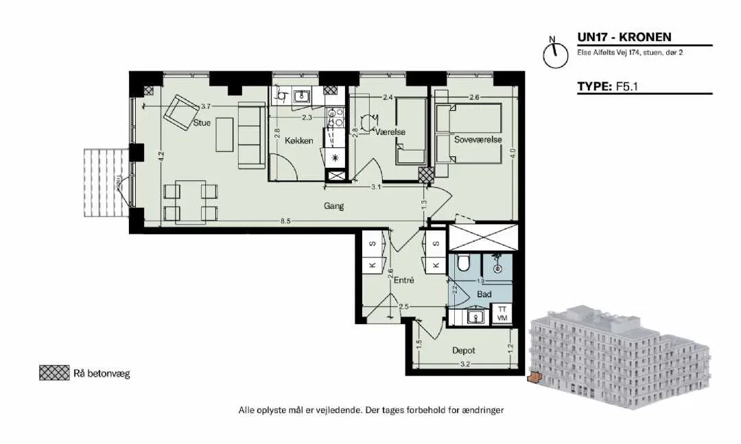 Visual presentation of the listing