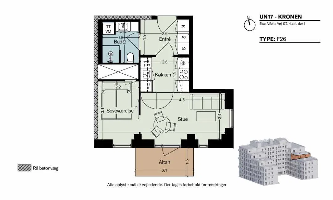Visual presentation of the listing