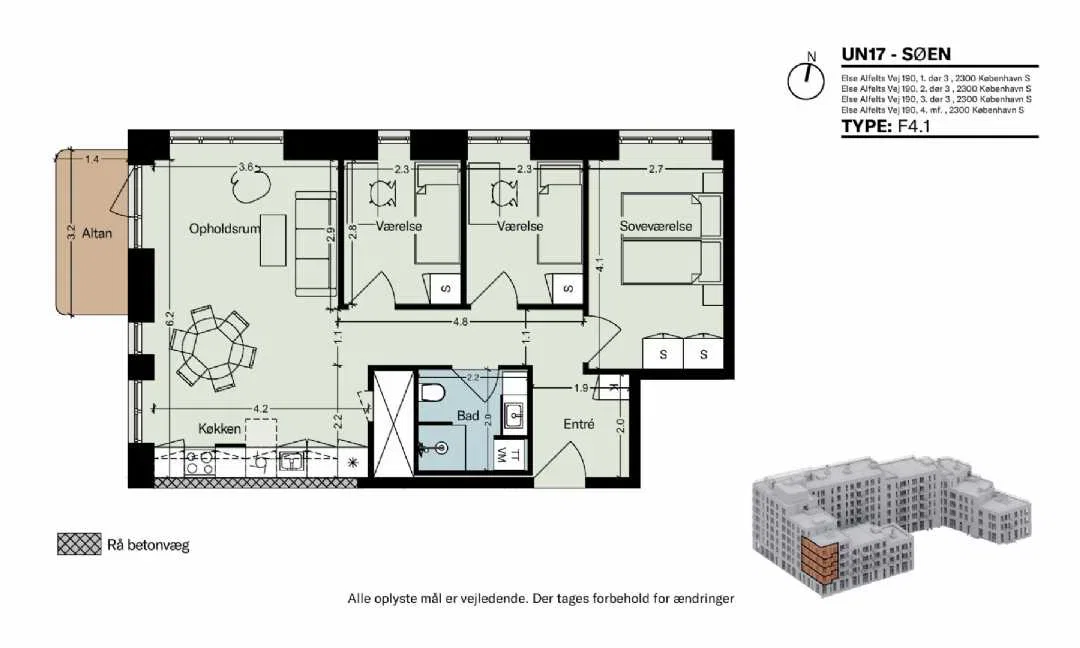 Visual presentation of the listing