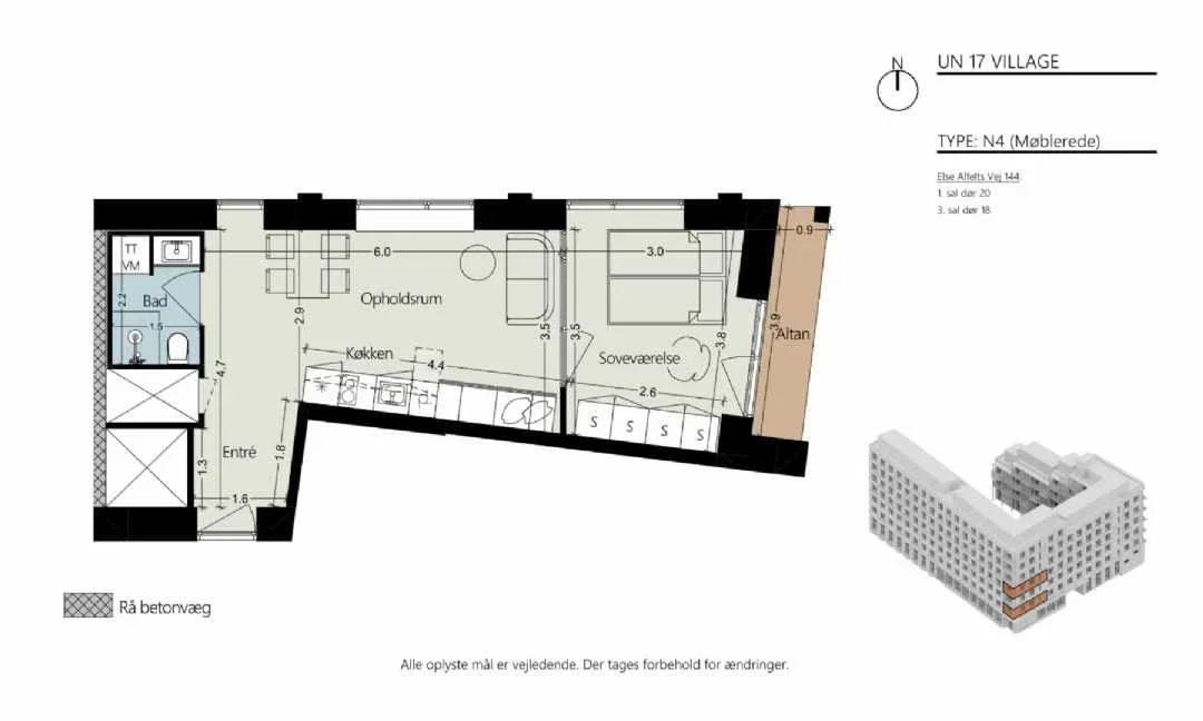 Visual presentation of the listing