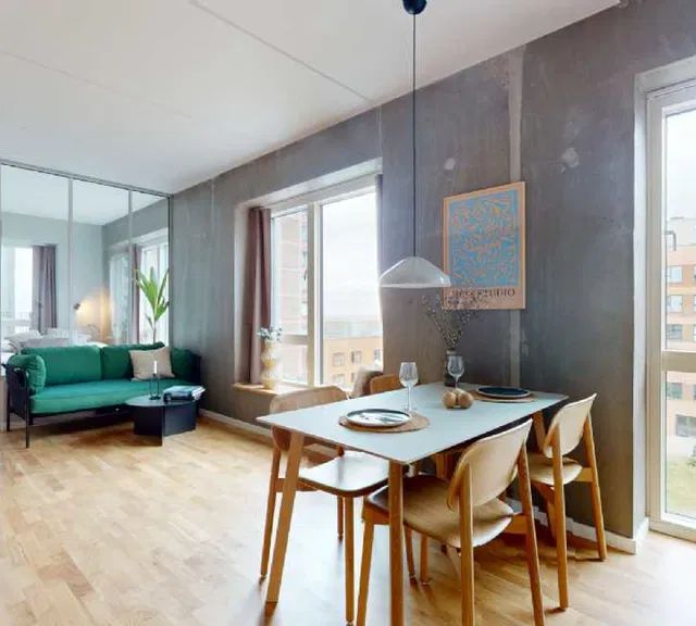 apartment Moderne og lys 2 værelses lejlighed med solrig Altan I det grønne Ørestad
