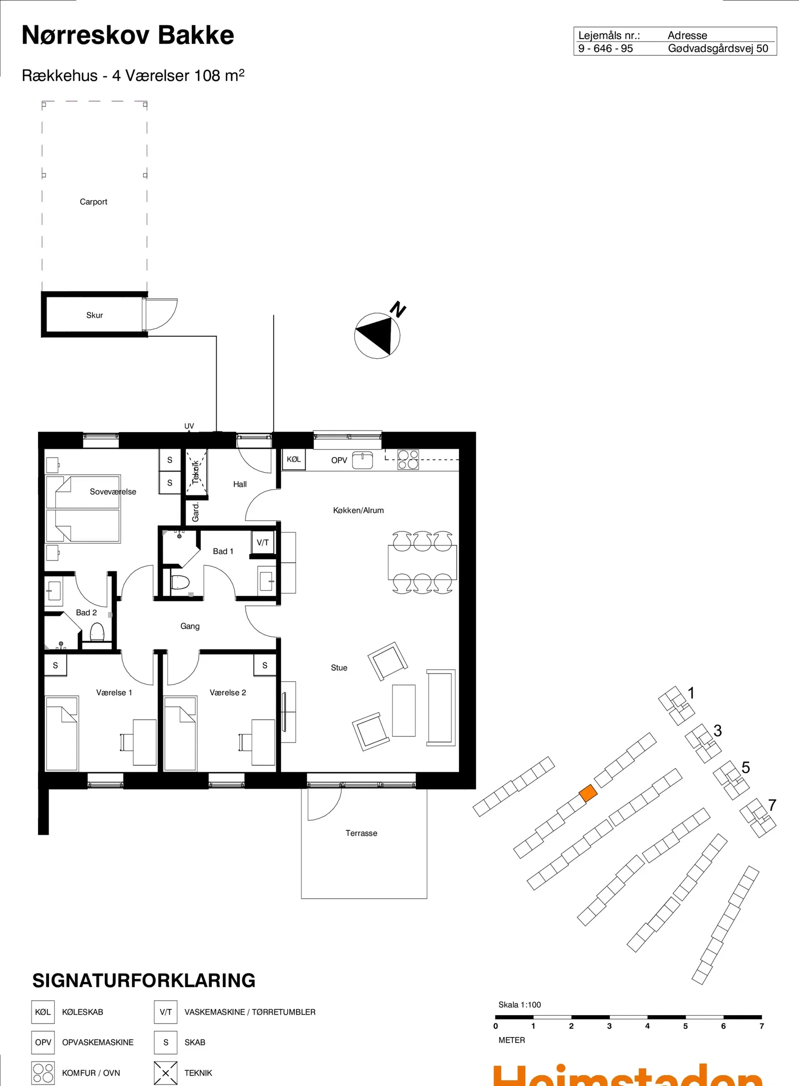 Visual presentation of the listing