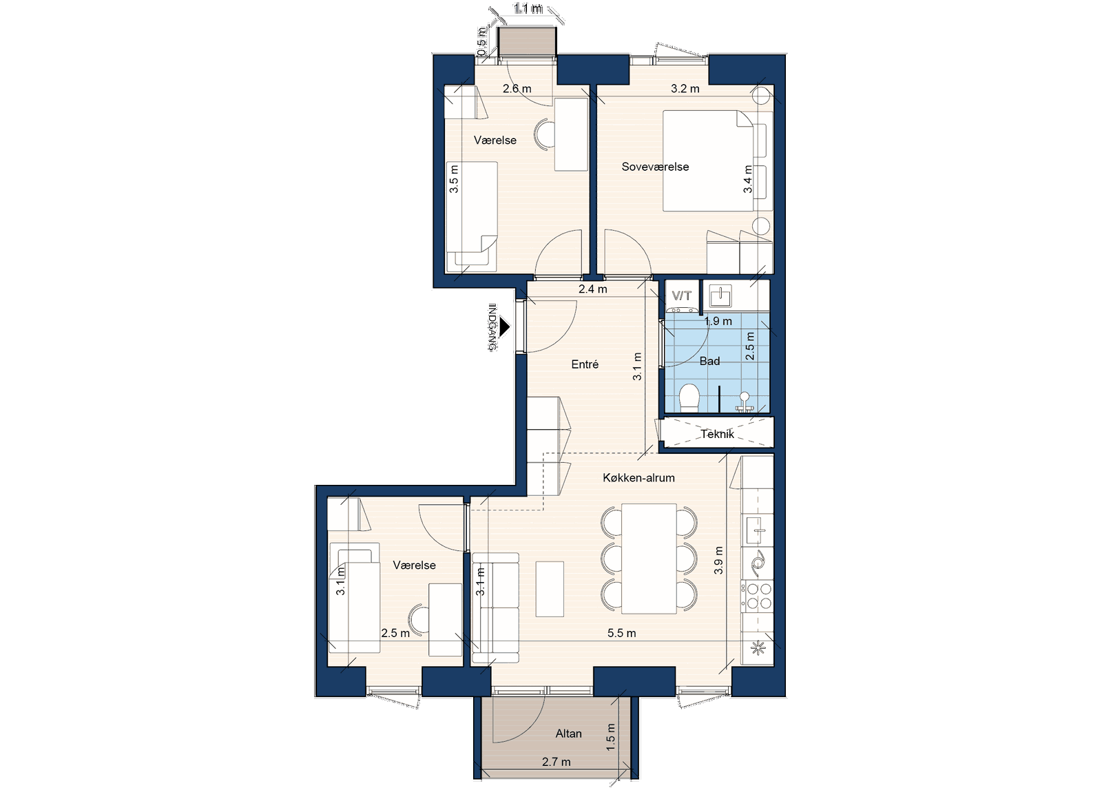 Visual presentation of the listing