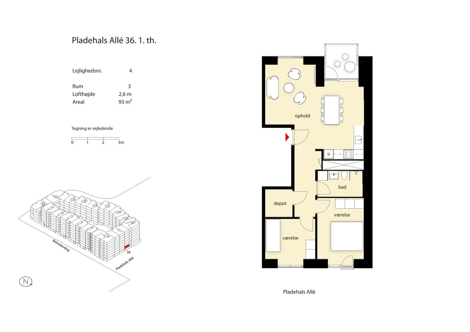 Visual presentation of the listing