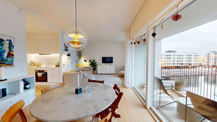 Rummelig lejlighed på 125 m² med havneudsigt - Dover Passage, Nordhavn - 0