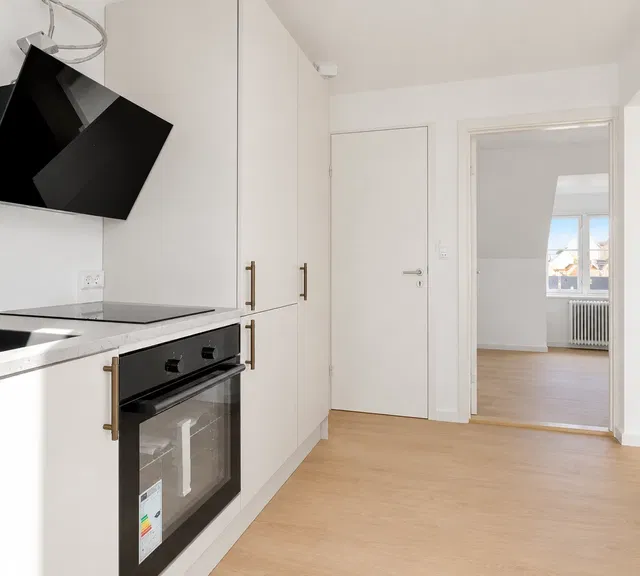 apartment Lys 2-værelses taglejlighed med skråvægge og moderne køkken – 44 m2