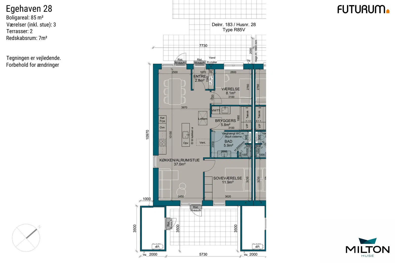Visual presentation of the listing