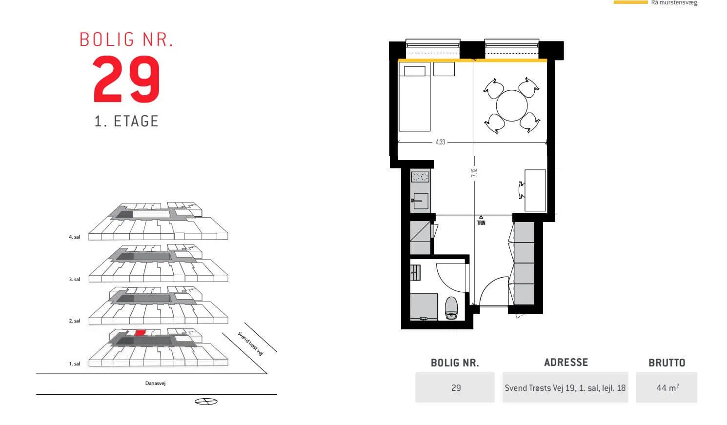 Visual presentation of the listing