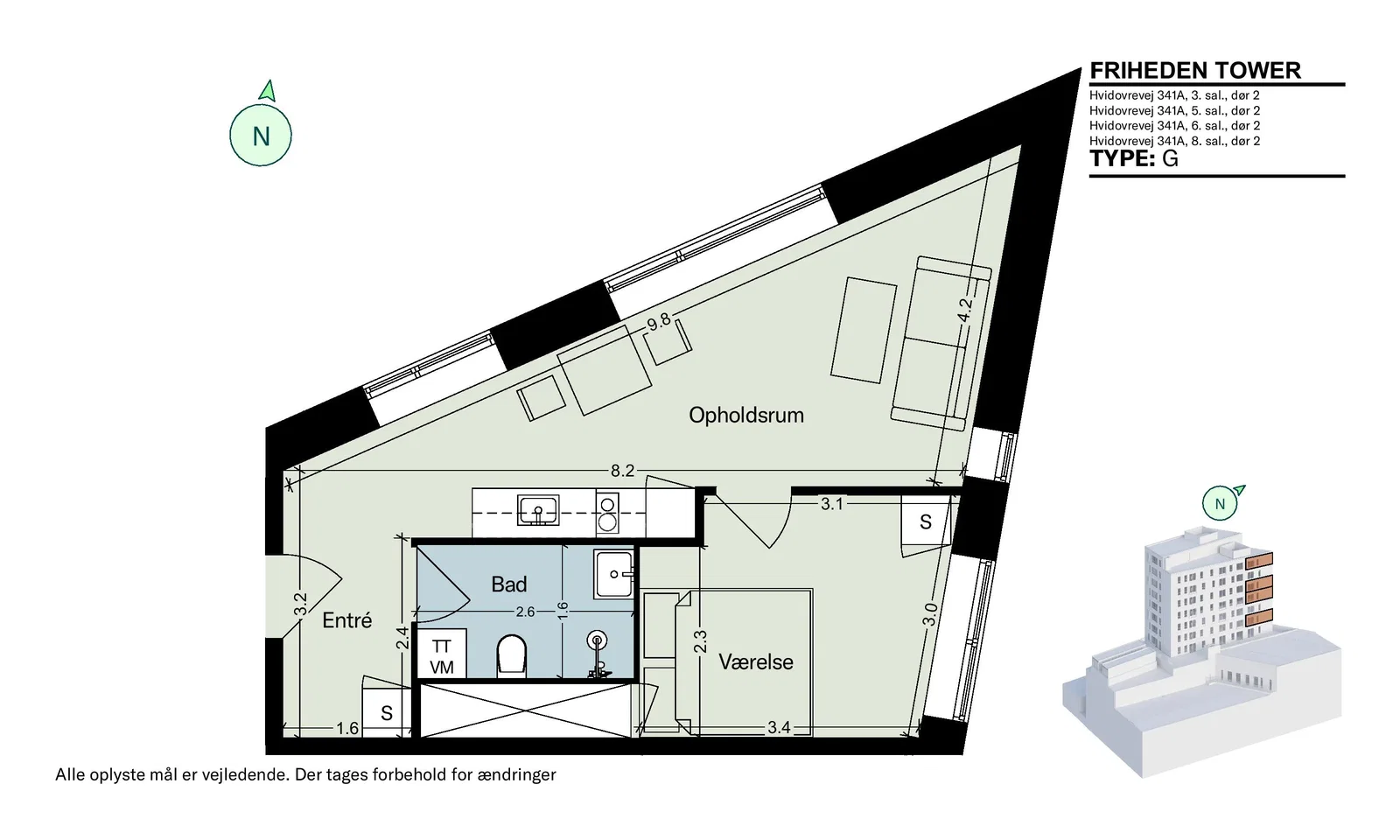 Visual presentation of the listing
