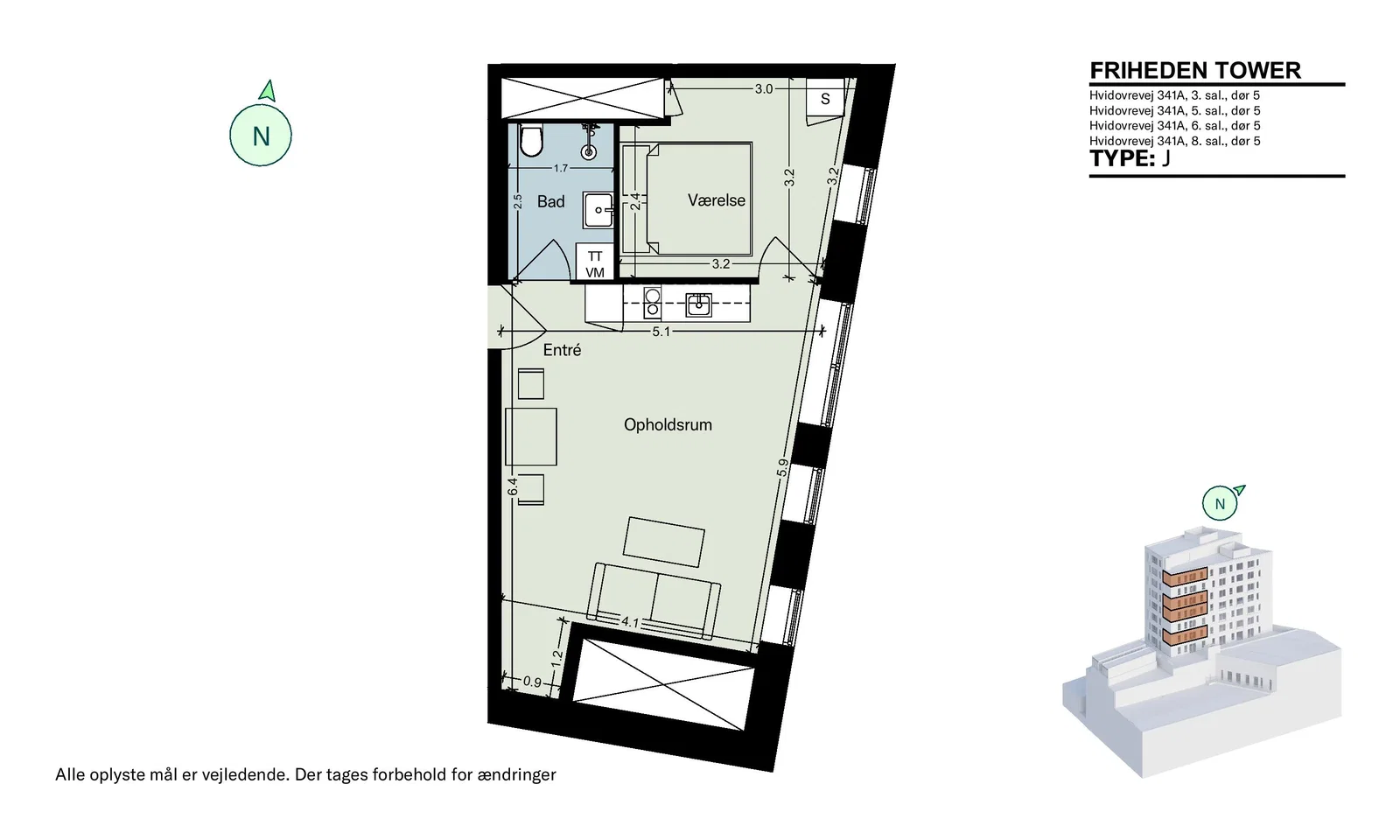 Visual presentation of the listing