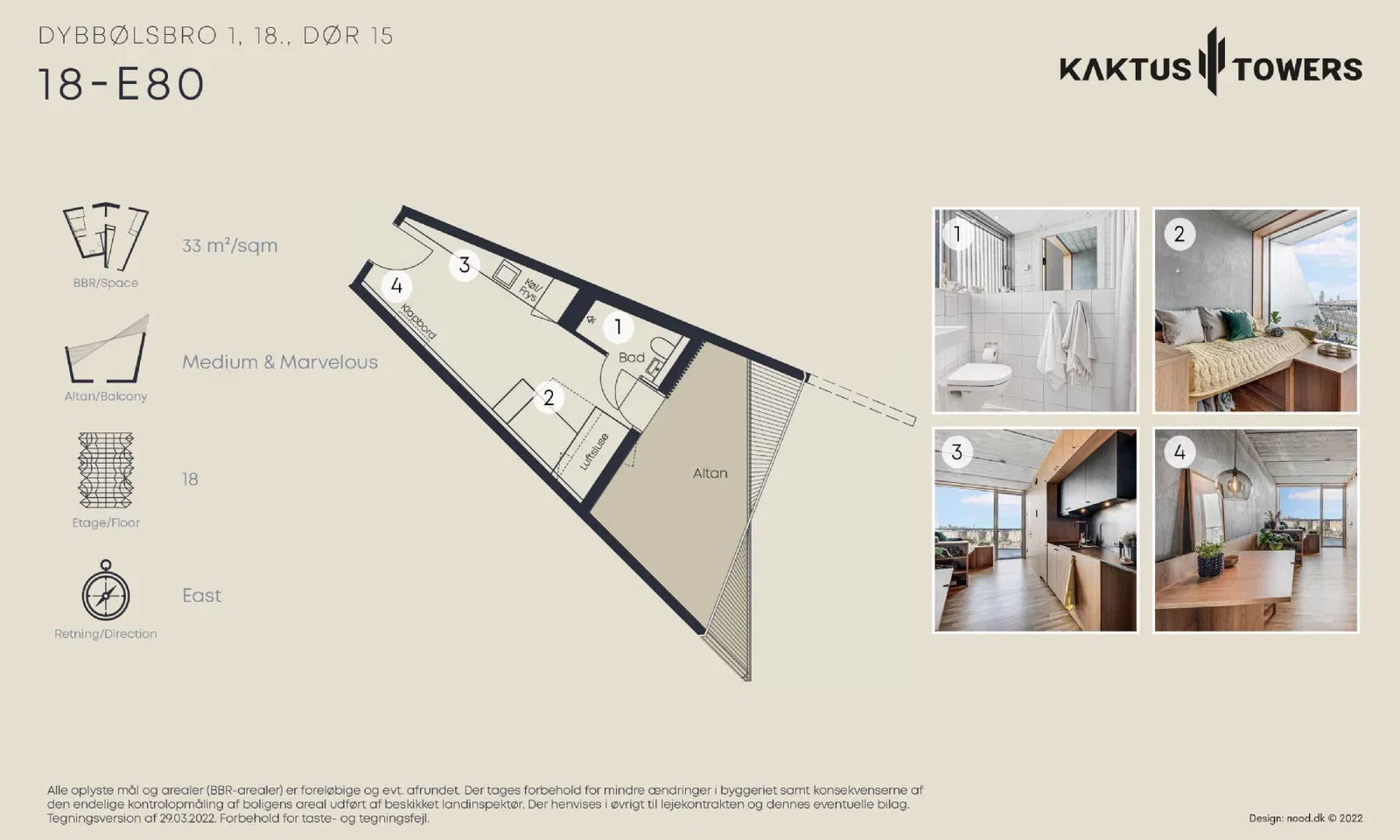 Visual presentation of the listing