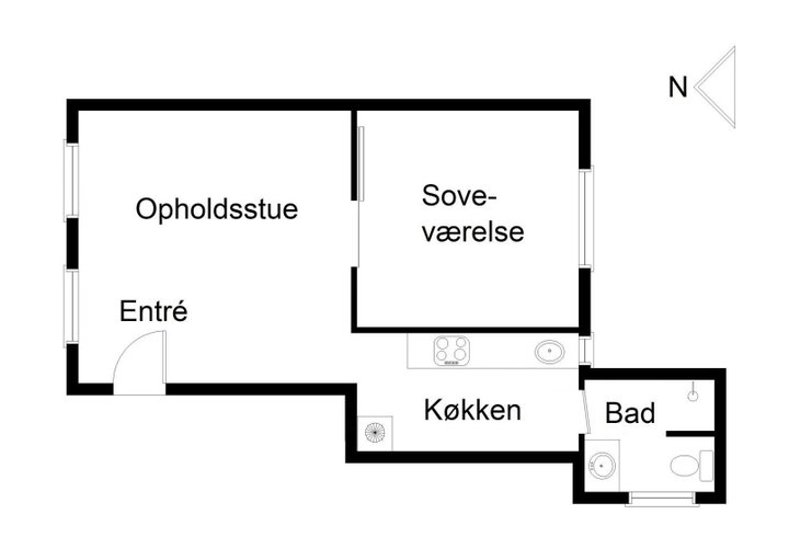 Møbleret lejlighed på 49 m² centralt i Esbjerg - Nørregade, Esbjerg - 0