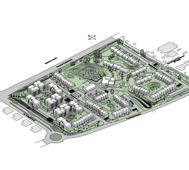 townhouse Rækkehus i 2 plan i moderne bofællesskab