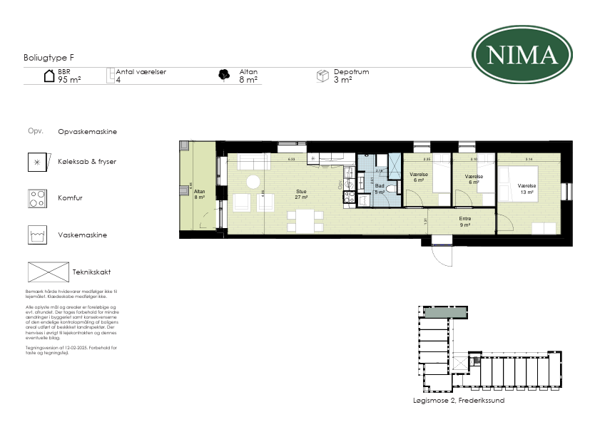 Visual presentation of the listing