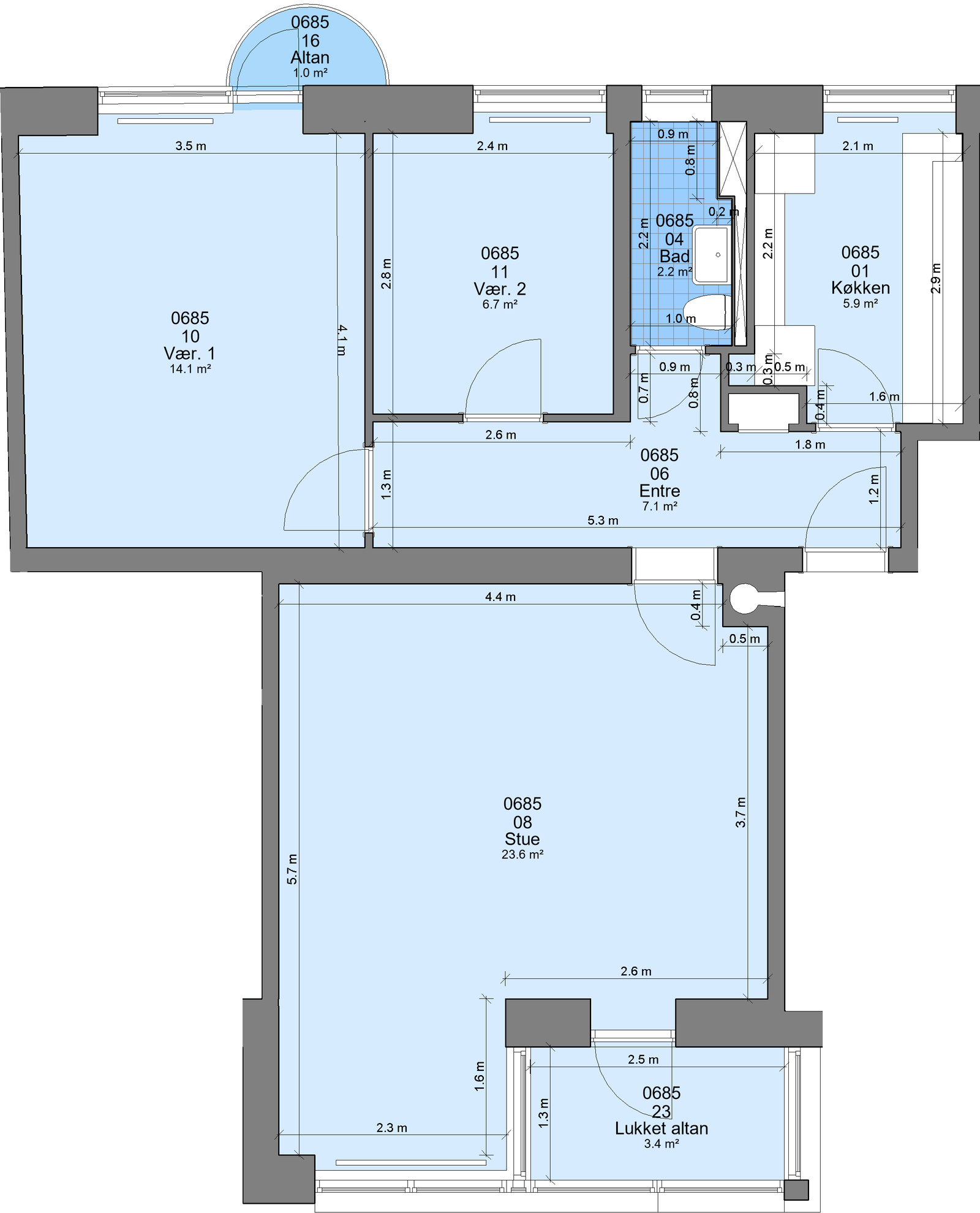 Visual presentation of the listing