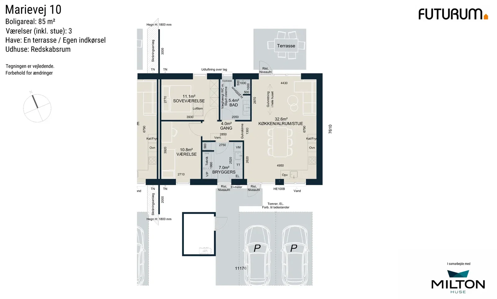 Visual presentation of the listing